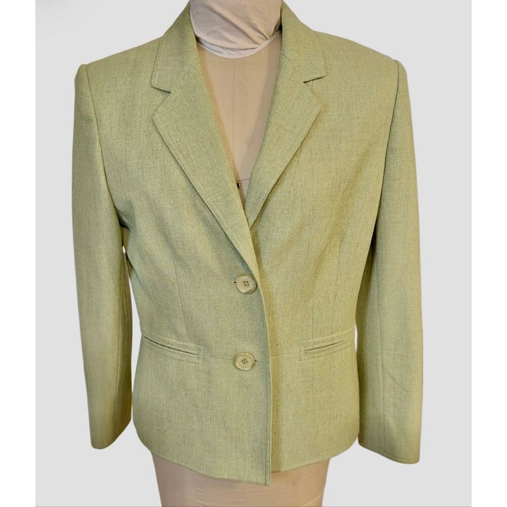 Le Suit Vintage Textured Blazer 2-Button Front Structured Sz. 12 Career Academia - Picture 10 of 14